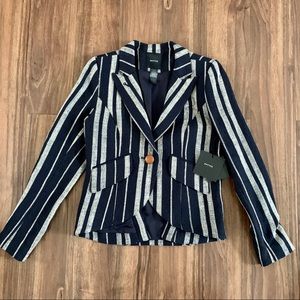 Smythe - navy and white linen blazer